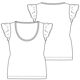 Fashion sewing patterns for LADIES T-Shirts Top 7336